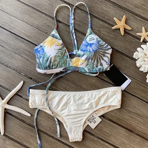 🌴🔆BILLABONG-HURLEY ADJUSTABLE CHEEKY BIKINI SET🔆🌴 - Picture 6 of 16